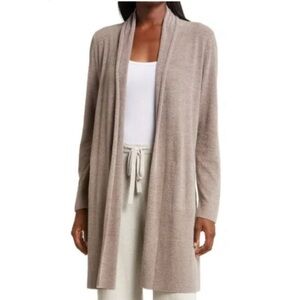 Barefoot Dreams CozyChic Ultra Lite Open Front Cardigan Taupe